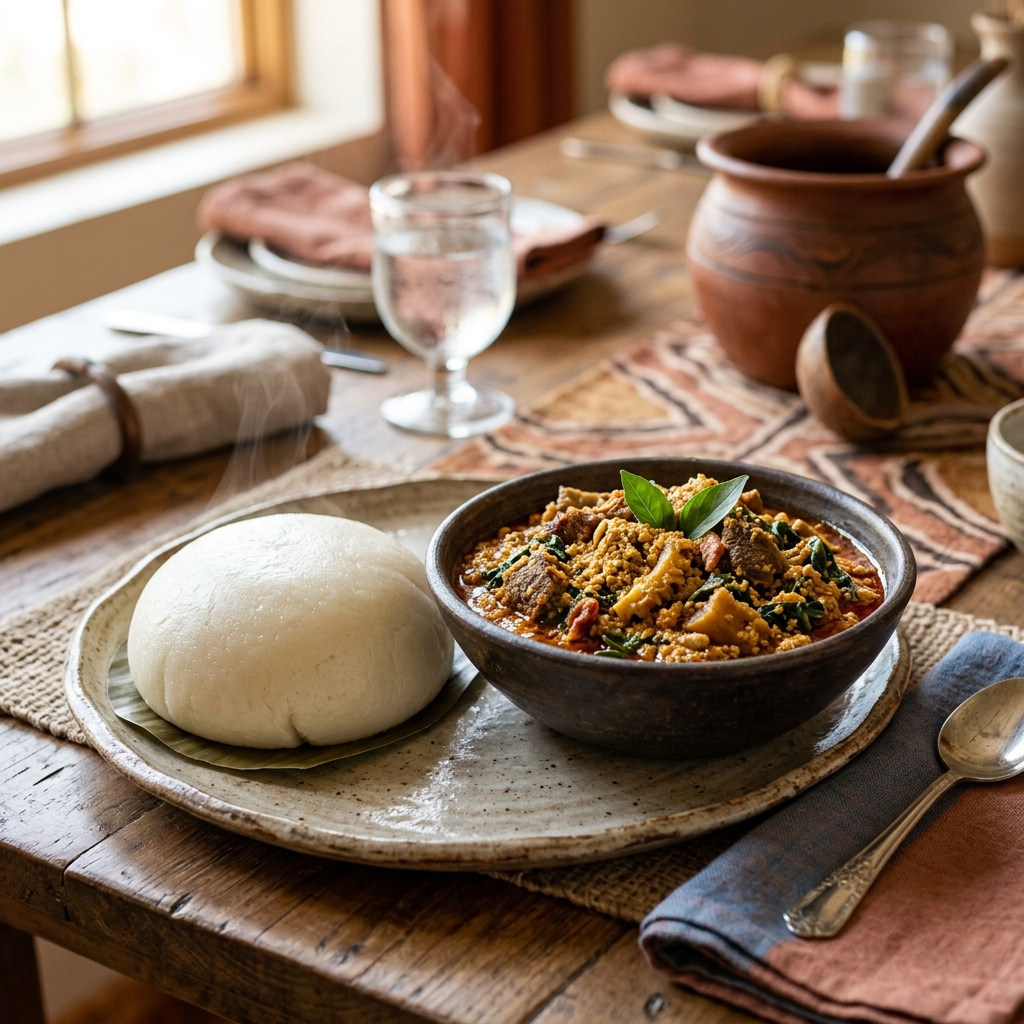 Pounded Yam & Egusi Soup